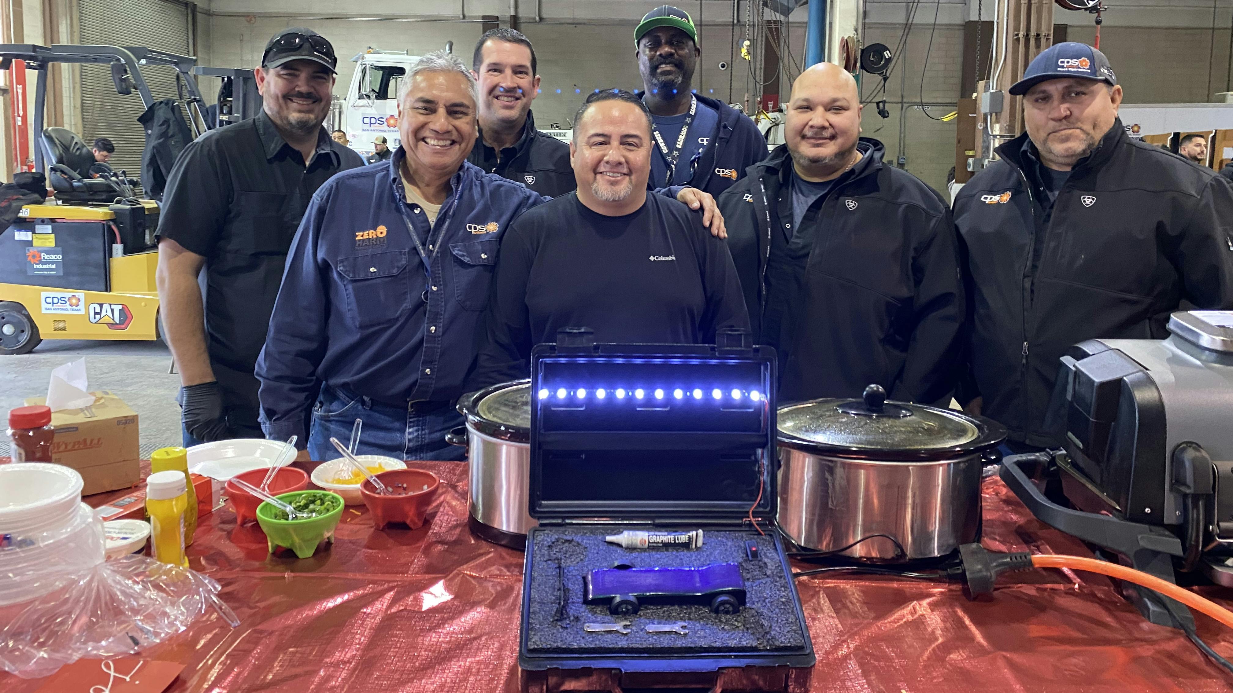Chilli Cookoff. Back row- Jared Amicone, Matthew Patteson, Charles Bowens Front Row- Daniel Martinez, (ME) Hector Varela, Hector Gutierrez, Harold Lambert.
