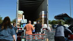 truck is loaded with supply donations for flat rock truck is loaded with supply donations for flat rock