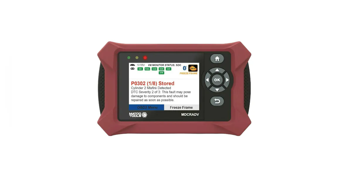Matco Component Handler OBDII Code Reader, No. MDCRADV, from Matco Tools | Fleet Maintenance