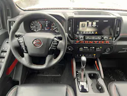 The 2025 Nissan Frontier Pro-4X features an available 12.3-inch infotainment screen with wireless Android Auto and Apple CarPlay. The 2025 Nissan Frontier Pro-4X features an available 12.3-inch infotainment screen with wireless Android Auto and Apple CarPlay.