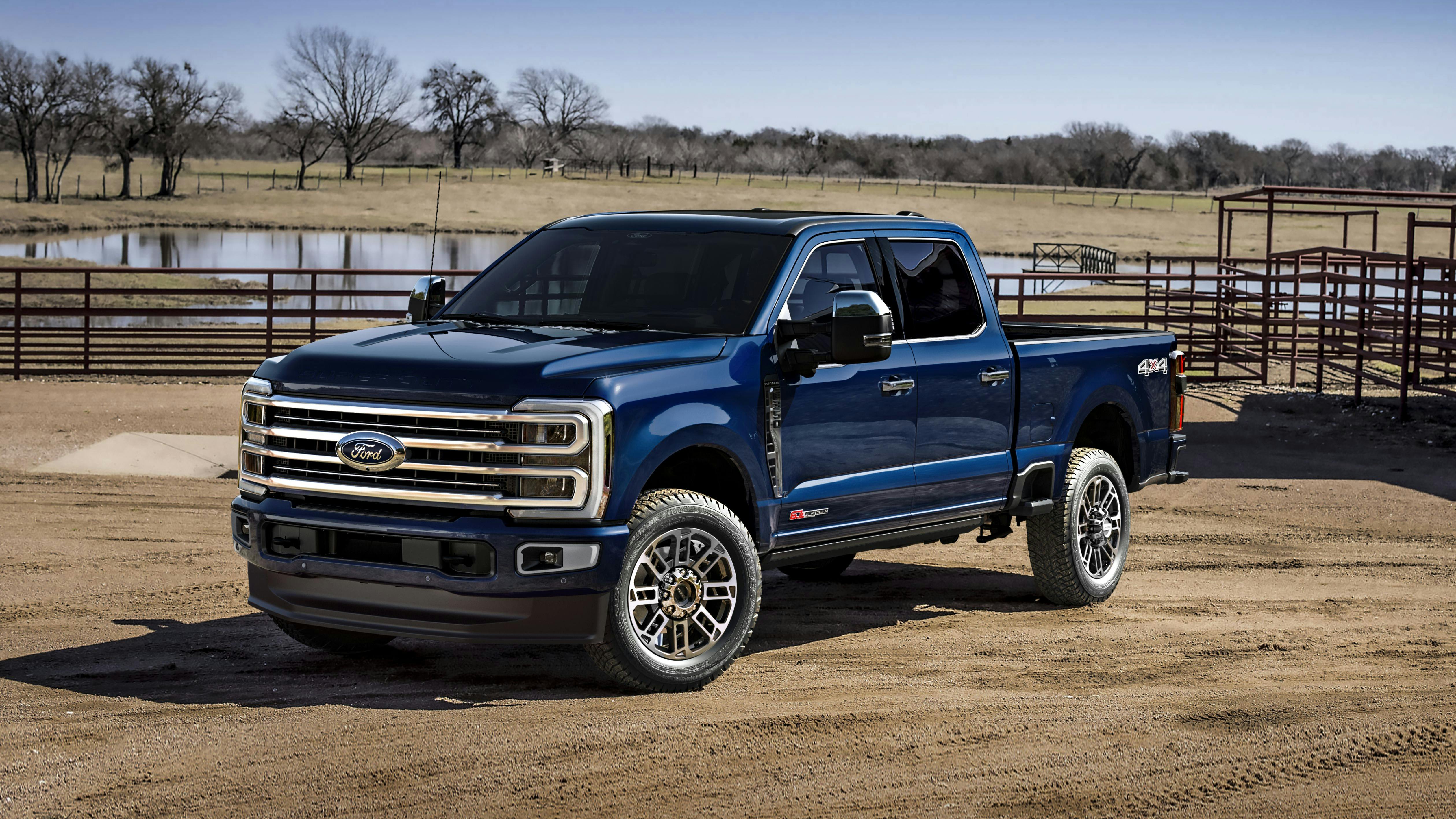 A 2025 Ford F-350 Super Duty spec'd with a 6.7L Power Stroke diesel engine.