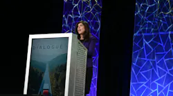 Ana Meuwissen, SVP of government affairs for MEMA, speaks about tariffs at Heavy Duty Aftermarket Dialogue in January 2025.