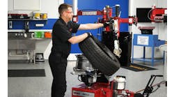 Kyle Harris, senior product manager for tire changers and balancers at The Coats Company, demonstrates how to safely operate a Coats Maxx 90. Kyle Harris, senior product manager for tire changers and balancers at The Coats Company, demonstrates how to safely operate a Coats Maxx 90.