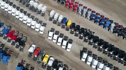 An aerial view of Taylor and Martin's myriad trucks available on the auction block. An aerial view of Taylor and Martin's myriad trucks available on the auction block.