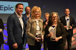 From left to right: Lance Platt, EpicVue CEO; Sherri Brumbaugh, Garner Trucking president and CEO; and Jane Jazrawy, CarriersEdge CEO From left to right: Lance Platt, EpicVue CEO; Sherri Brumbaugh, Garner Trucking president and CEO; and Jane Jazrawy, CarriersEdge CEO