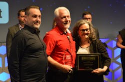 From left to right: Chris Davis, chief strategy officer at TruckRight; Theron Thompson, owner-operator with K&J Trucking, and Jane Jazrawy, CarriersEdge CEO From left to right: Chris Davis, chief strategy officer at TruckRight; Theron Thompson, owner-operator with K&J Trucking, and Jane Jazrawy, CarriersEdge CEO