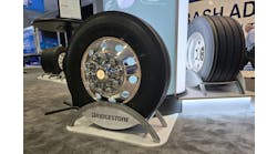 The Bridgestone R273 Ecopia steer tire uses Enliten technology for better wear- and rolling-resistance. The Bridgestone R273 Ecopia steer tire uses Enliten technology for better wear- and rolling-resistance.