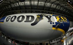 Wingfoot One's retro makeover took several weeks. Wingfoot One's retro makeover took several weeks.