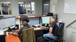 Jennifer Wilson training an employee at Inland Empire Fleet Maintenance. Jennifer Wilson training an employee at Inland Empire Fleet Maintenance.