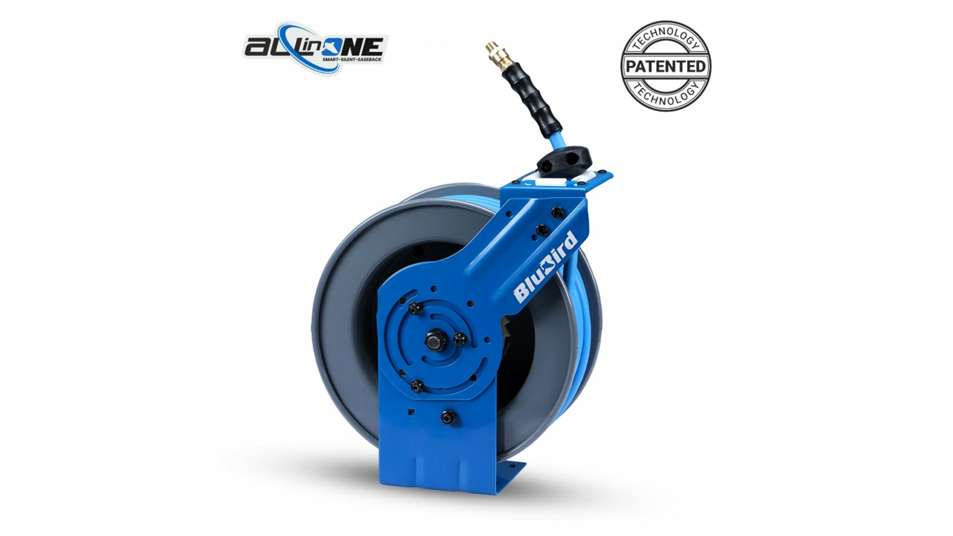 BluBird Heavy-Duty Air Hose Reel All-In-One 3/8' x 50'