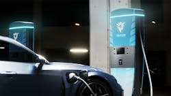 Tritium debuted its TRI-FLEX charging system, which is designed to scale up to 64 charge points as needed. It features a TRI-FLEX Hub, a scalable power conversion system that can run from 400kW to 1.6MW of AC power and up to 3.2MW of DC power. Tritium debuted its TRI-FLEX charging system, which is designed to scale up to 64 charge points as needed. It features a TRI-FLEX Hub, a scalable power conversion system that can run from 400kW to 1.6MW of AC power and up to 3.2MW of DC power.