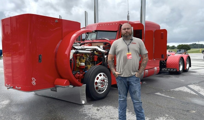 Kenny Ziglar and his 2007 Peterbilt Model 379, Scrapin By'