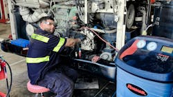 Engines and aftertreatment maintenance is a dirty and challenging job, but somebody’s gotta do it. Shops can help them out by providing the latest diagnostic tools. Engines and aftertreatment maintenance is a dirty and challenging job, but somebody’s gotta do it. Shops can help them out by providing the latest diagnostic tools.