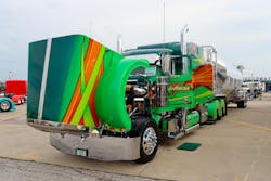 Show Class – Combination: “Show Time” 2000 Peterbilt 379 and 2024 J&L tanker trailer Bruce Jones, Channahon, Illinois Show Class – Combination: “Show Time” 2000 Peterbilt 379 and 2024 J&L tanker trailer Bruce Jones, Channahon, Illinois