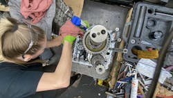 Some of Missy Albin’s videos involve one simple overhead shot as she completes a repair. This can later be turned into a time-lapse, sped up, or edited however you see fit. Some of Missy Albin’s videos involve one simple overhead shot as she completes a repair. This can later be turned into a time-lapse, sped up, or edited however you see fit.