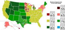 US speed limits by state US speed limits by state