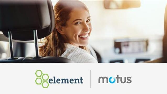 Motus and Element Fleet Management Logo partnership