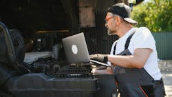 technician with laptop technology technician with laptop technology