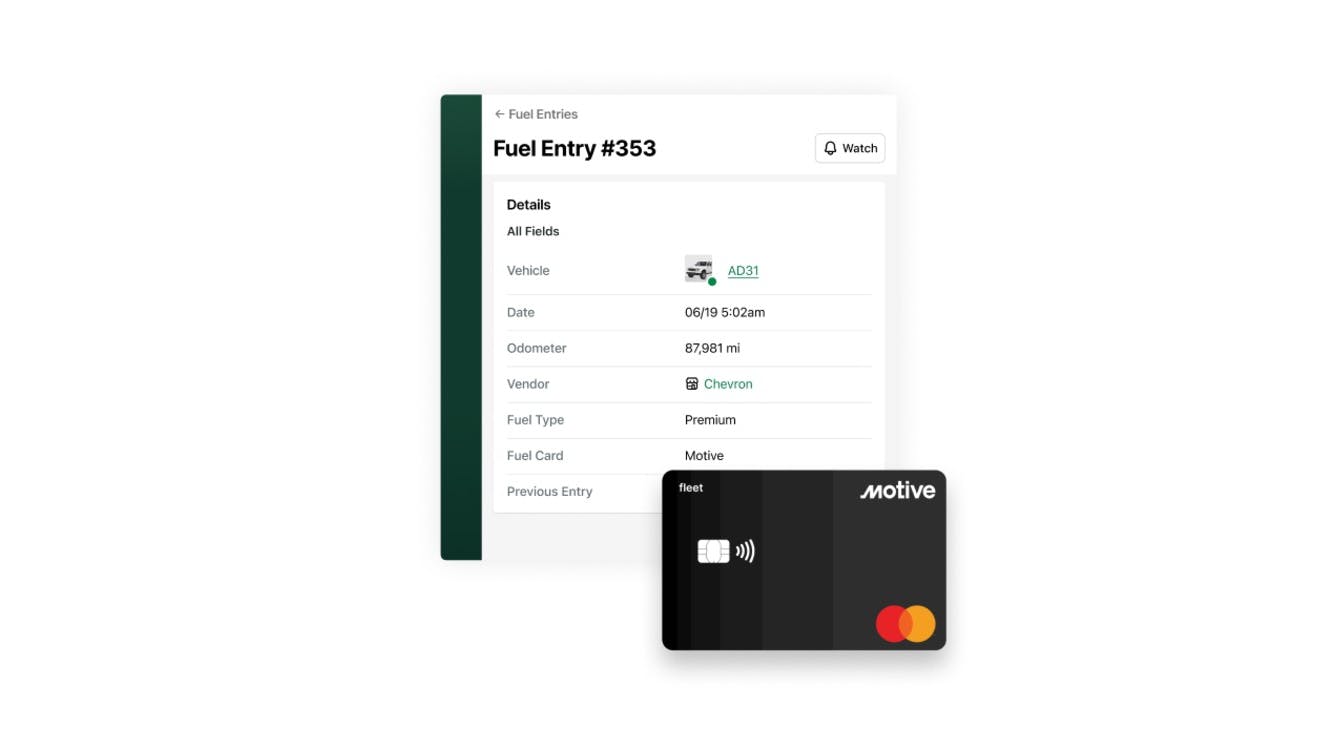 Fleetio Motive Maintenance and fuel integration