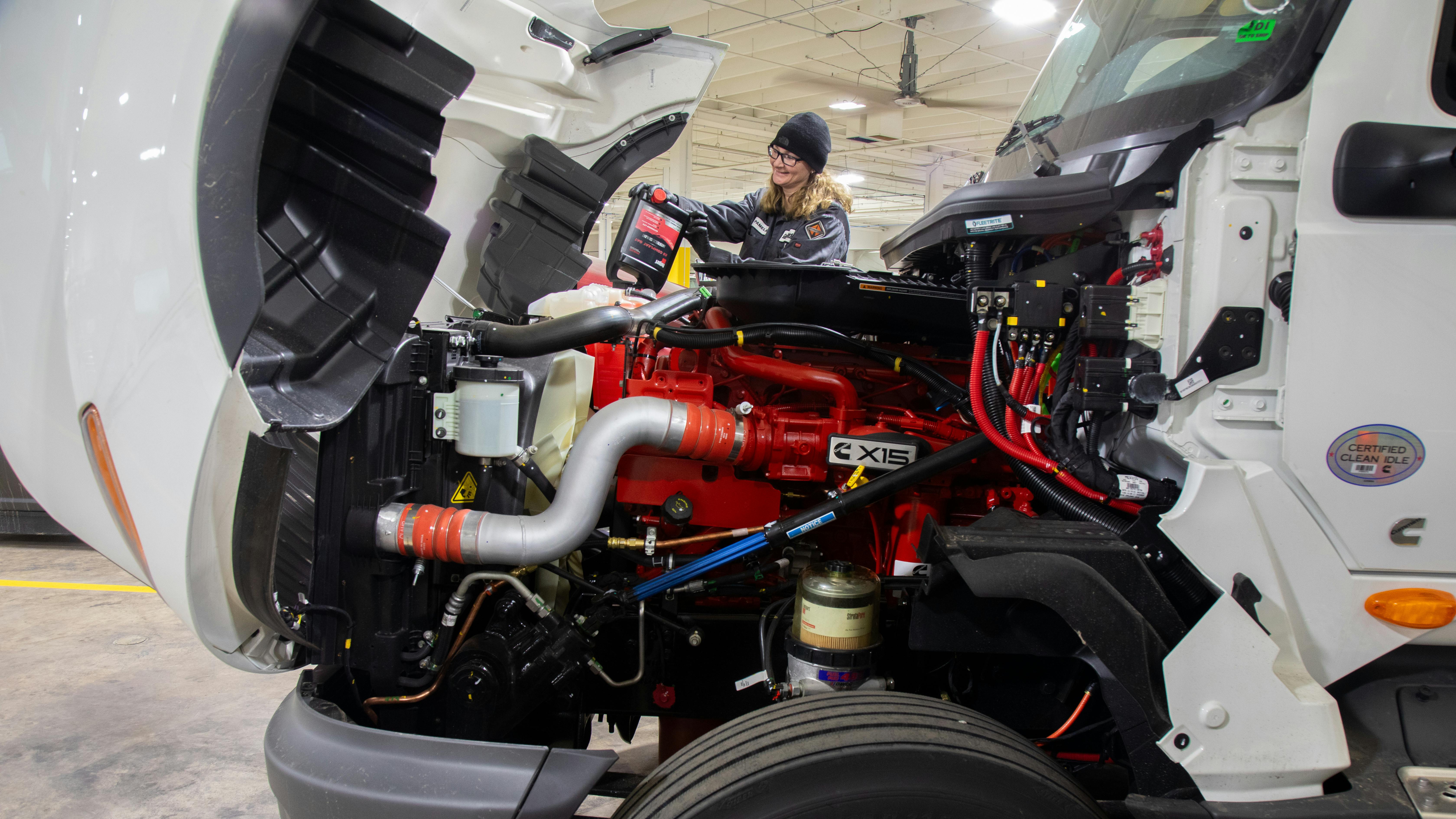 Fleetguard maintenance woman