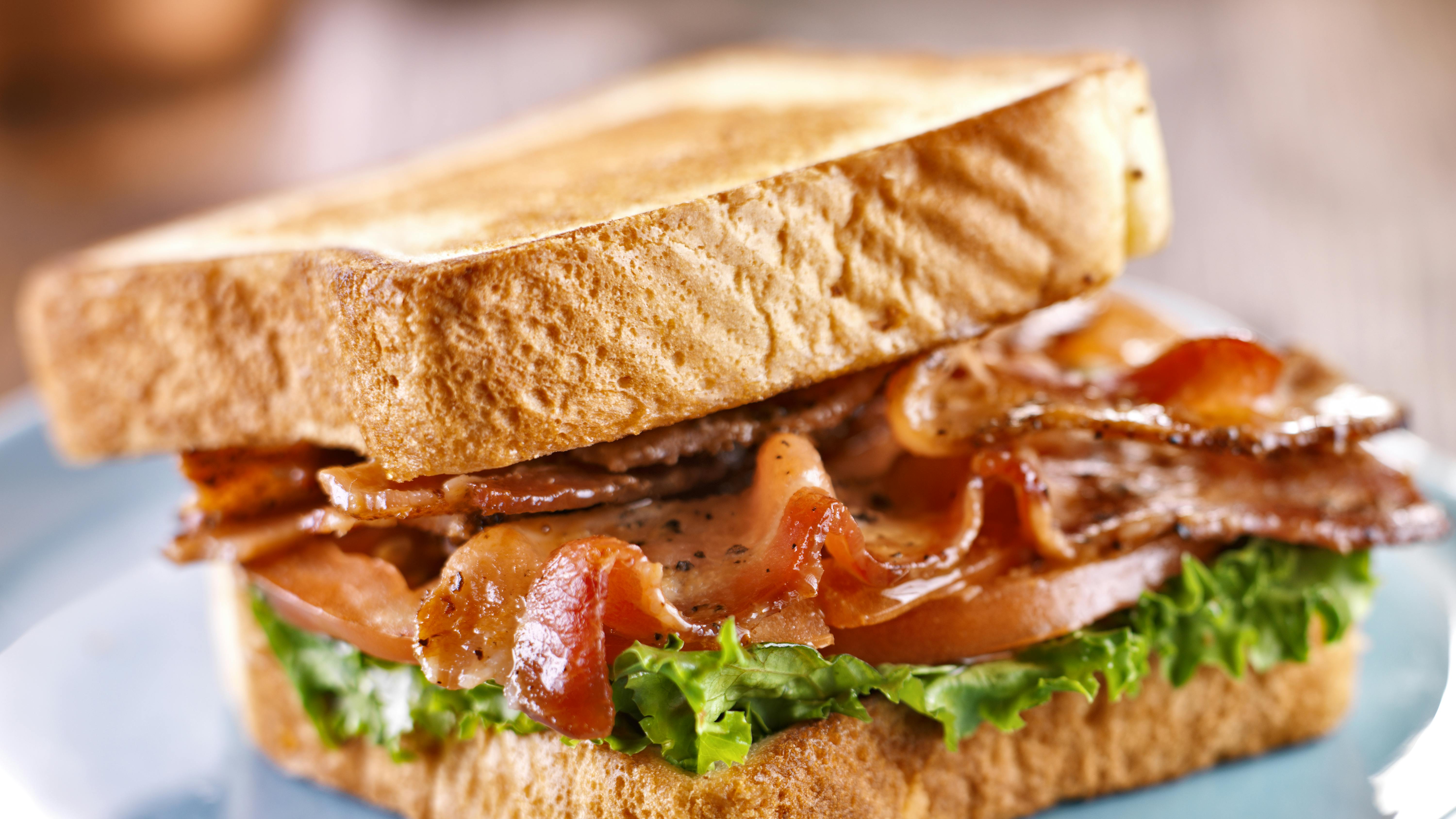 bacon lettuce tomato sandwich allegory for brake lights tires inspections