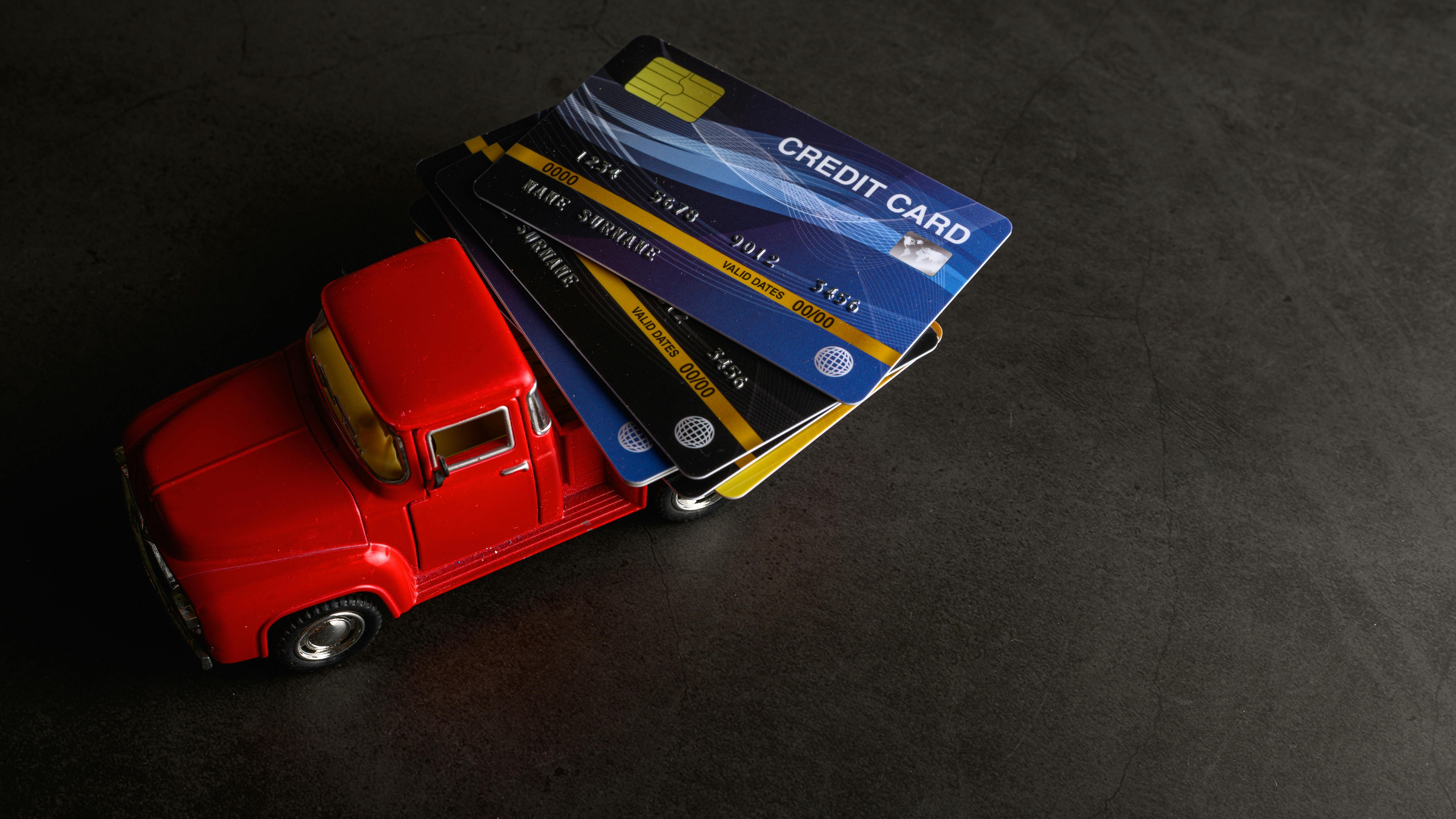 Truck with credit cards because FMCSA to only take electronic payments