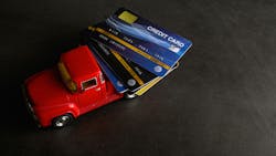 Truck with credit cards because FMCSA to only take electronic payments Truck with credit cards because FMCSA to only take electronic payments