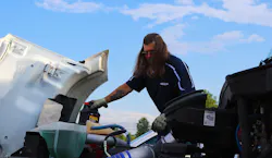 Owner-operator Bernie Gray checking under the hood. Old-school truckers who know how to do much of their own preventative maintenance are a dying breed, leading to a disconnect when truckers need to discuss maintenance issues with the shop. Owner-operator Bernie Gray checking under the hood. Old-school truckers who know how to do much of their own preventative maintenance are a dying breed, leading to a disconnect when truckers need to discuss maintenance issues with the shop.