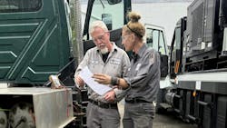 Missy Albin works with mentor Joe Dougherty Missy Albin works with mentor Joe Dougherty