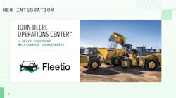 Fleetio integrates with John Deere Operations Center Fleetio integrates with John Deere Operations Center