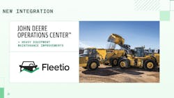 Fleetio integrates with John Deere Operations Center Fleetio integrates with John Deere Operations Center