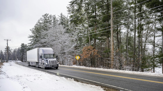 Dreamstime semitruck driving in winter
