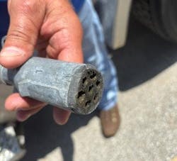 damaged connector damaged connector