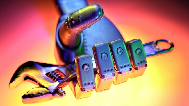 Dreamstime robot hand with wrench