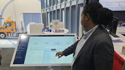 Samantha Thompson, Penske Truck Leasing VP of customer success and fleet telematics, shows off Catalyst AI, the company’s new benchmarking tool that could become a fleet manager’s best weapon to stay ahead of the pack. Samantha Thompson, Penske Truck Leasing VP of customer success and fleet telematics, shows off Catalyst AI, the company’s new benchmarking tool that could become a fleet manager’s best weapon to stay ahead of the pack.