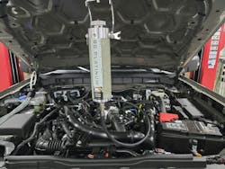 While the Platinum cleaner is hooked to the engine, the BG Rev-It Throttle Actuator revs the engine to propel the cleaner across all cylinders for more complete cleaning. While the Platinum cleaner is hooked to the engine, the BG Rev-It Throttle Actuator revs the engine to propel the cleaner across all cylinders for more complete cleaning.