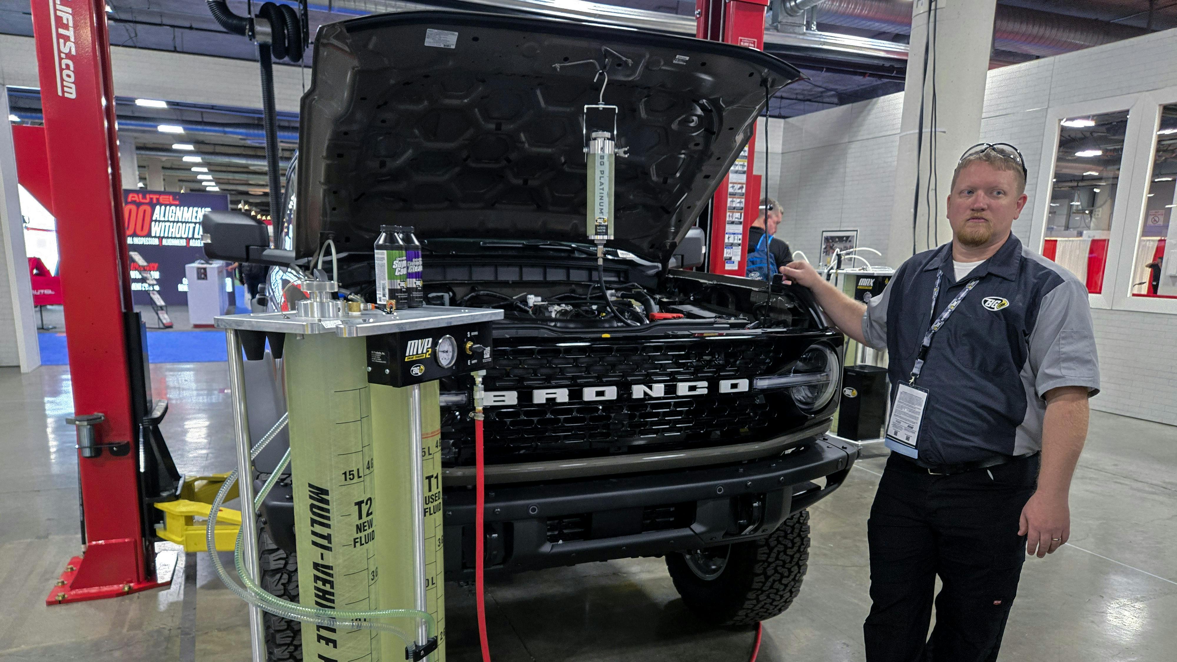 Chris McElroy, a technical service representative for BG Products, demonstarted how GDI valve cleaning restores engines to 'like new' performance and efficiency.
