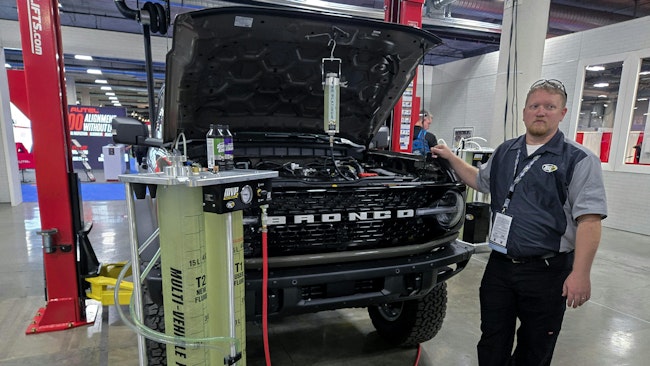Chris McElroy, a technical service representative for BG Products, demonstarted how GDI valve cleaning restores engines to 'like new' performance and efficiency.