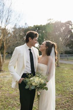 Dom McConnell proposed to his future bride at Rush Rodeo in 2024, and went on to become grand champion in 2025. A few weeks later they married. Dom McConnell proposed to his future bride at Rush Rodeo in 2024, and went on to become grand champion in 2025. A few weeks later they married.