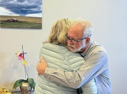Shop owner Troy Lake embraces Wyoming Sen. Cynthia Lummis after getting pardoned by Donald Trump. She was instrumental in getting the president to forgive his conviction for diesel tampering. Shop owner Troy Lake embraces Wyoming Sen. Cynthia Lummis after getting pardoned by Donald Trump. She was instrumental in getting the president to forgive his conviction for diesel tampering.