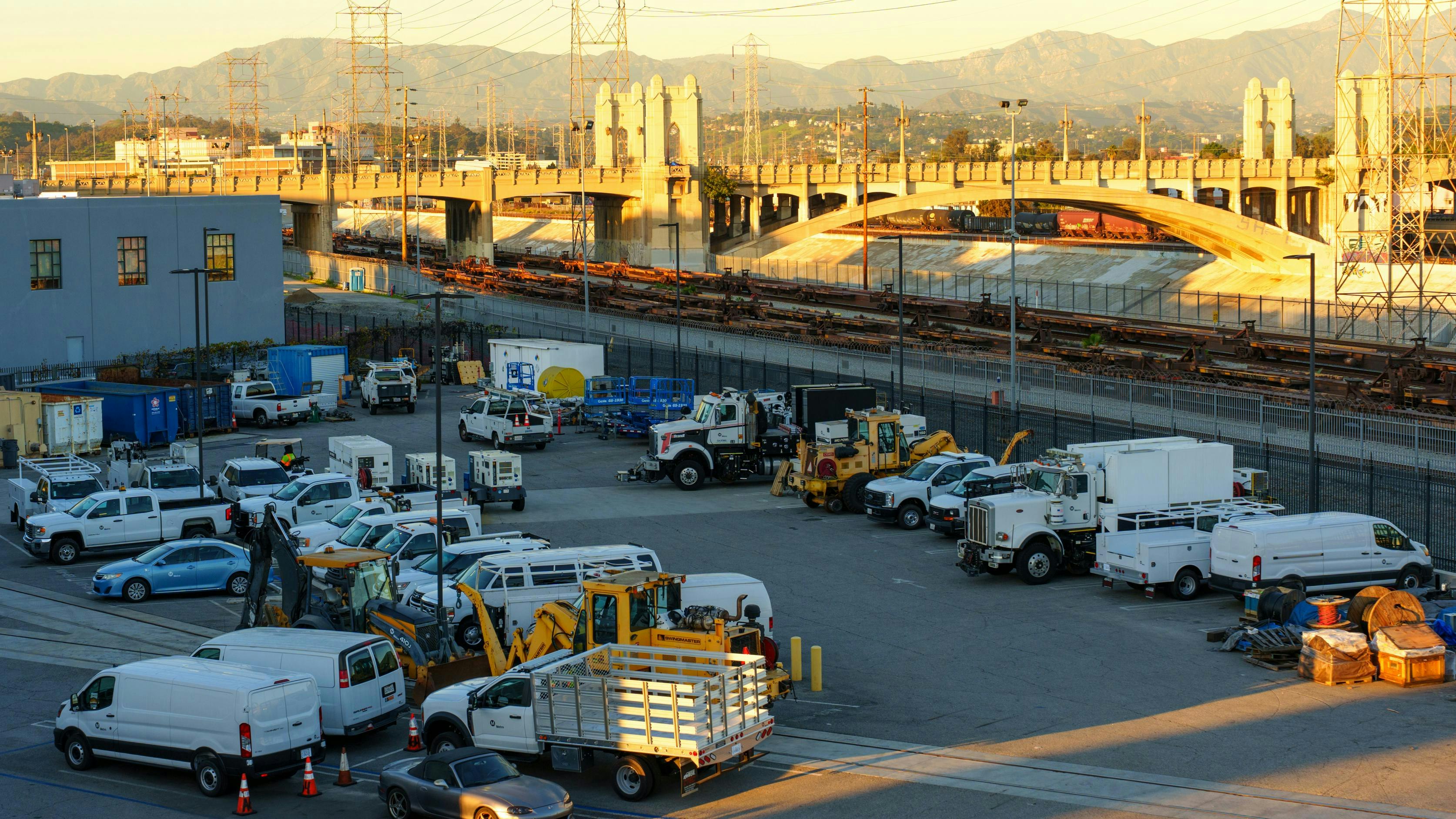 Mixed fleet in Los Angeles