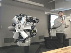 'The aftertreatment system really is the star of the show, but that simple, low complexity design wouldn't be possible if we didn't already have an extremely efficient engine upstream,” said Steve Collins, DTNA director of field sales engineering. 'The aftertreatment system really is the star of the show, but that simple, low complexity design wouldn't be possible if we didn't already have an extremely efficient engine upstream,” said Steve Collins, DTNA director of field sales engineering.