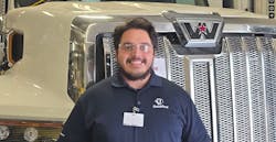 Angel G. received the Daimler Truck scholarship and is now pursuing a future in trucking and diesel technology. Angel G. received the Daimler Truck scholarship and is now pursuing a future in trucking and diesel technology.