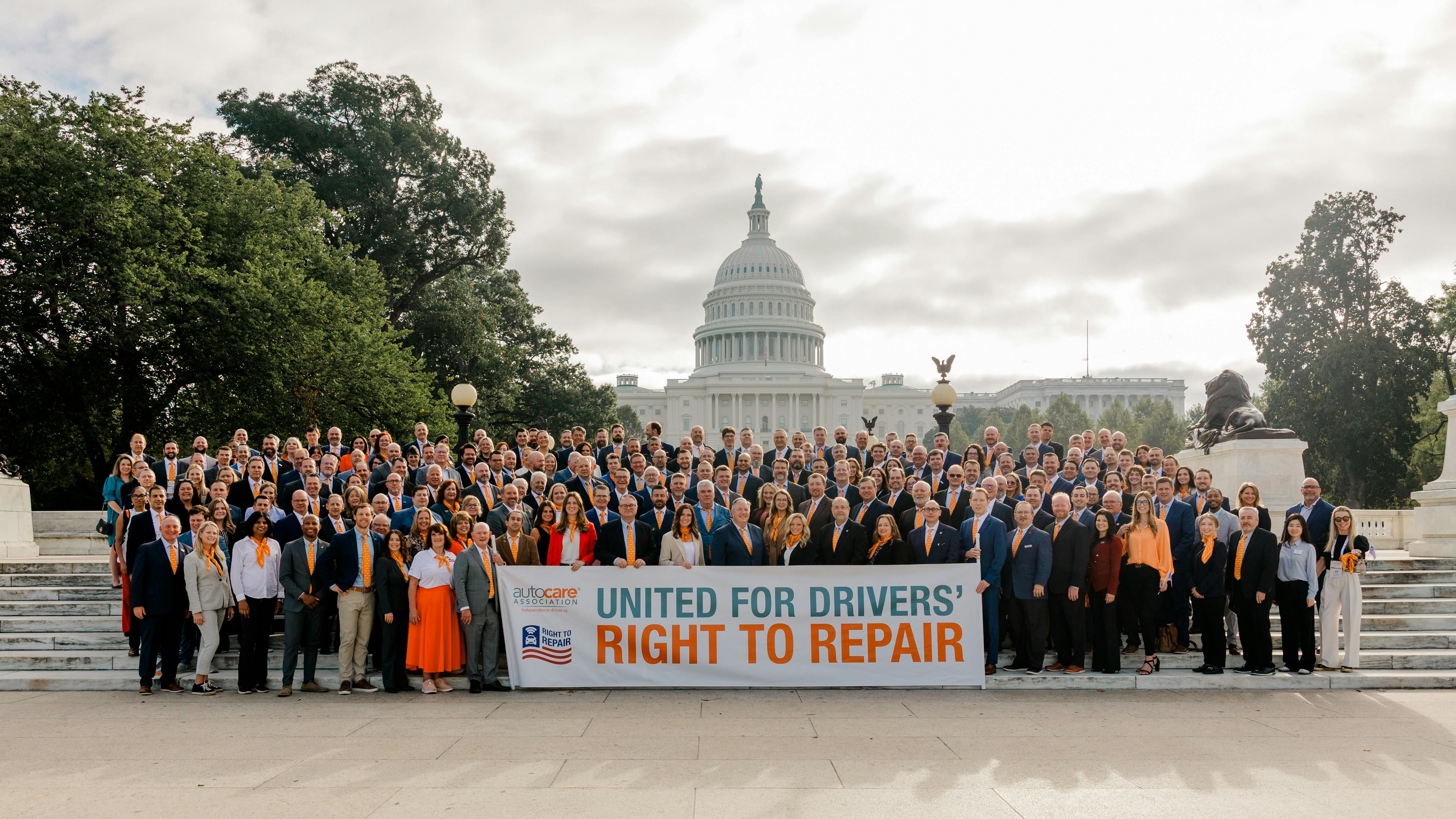 Shop owner Shari Pheasant and several other Auto Care Alliance members went to D.C. to advocate for R2R last September.