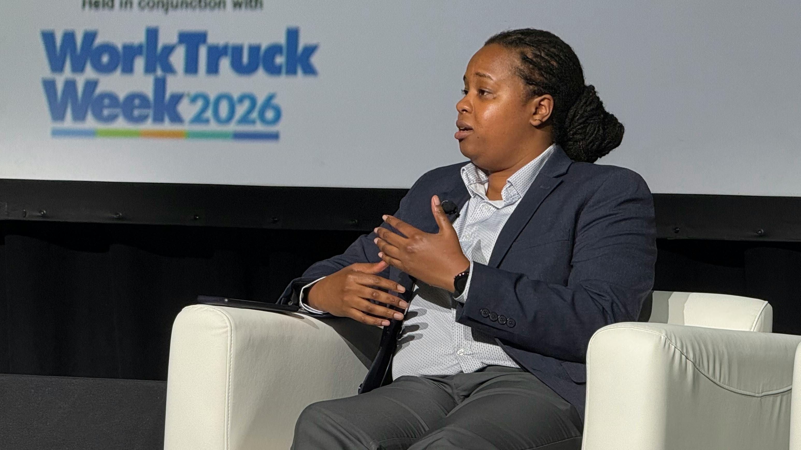 Penske's Sam Thomspon at Work Truck Week 2026