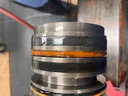 This is an example of piston seal failure due to heat. This is an example of piston seal failure due to heat.