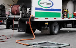 Fleet Clean recovers wastewater from trailer washing with onboard vacuum pumps. Fleet Clean recovers wastewater from trailer washing with onboard vacuum pumps.