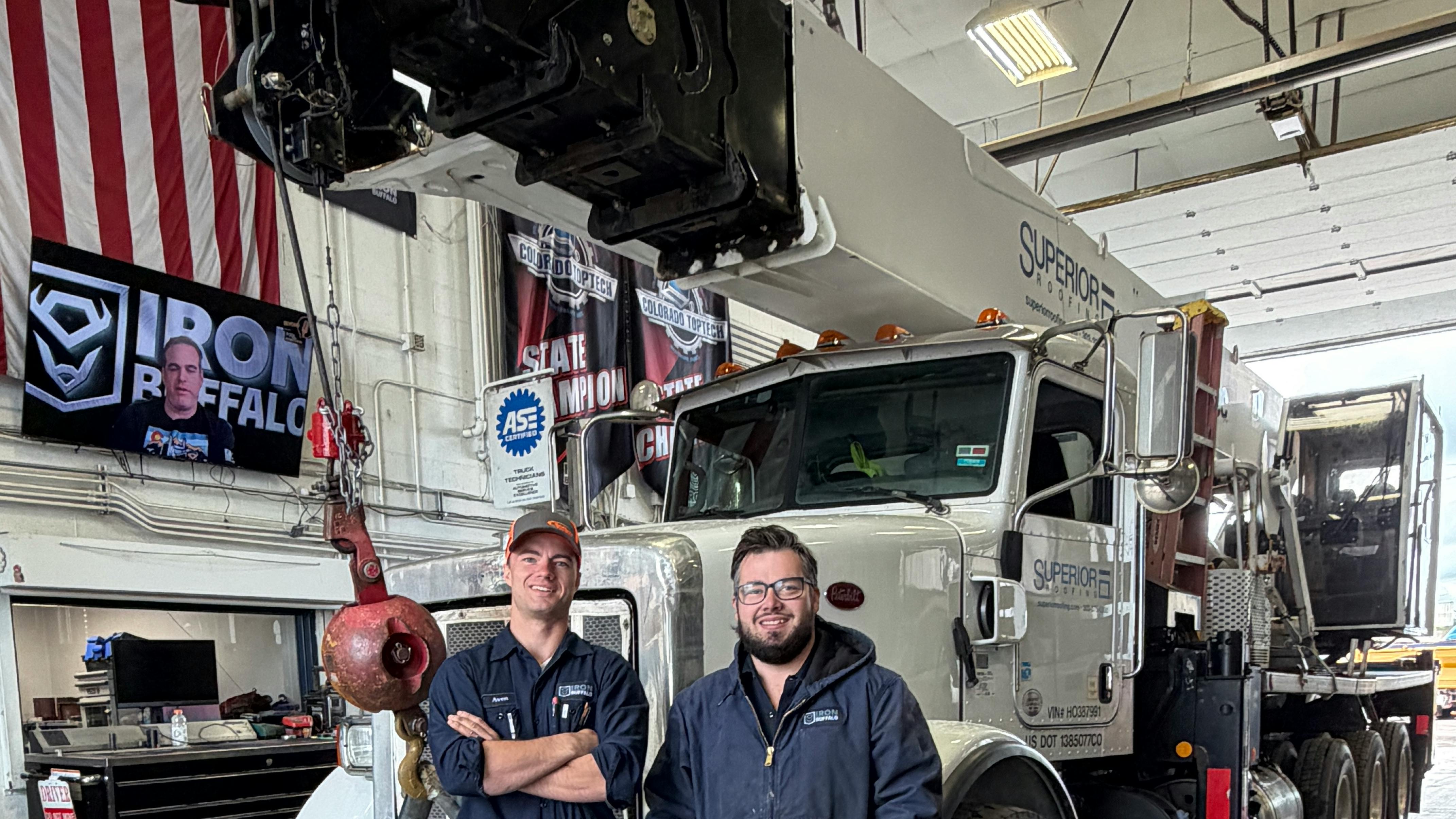 Independent shop Iron Buffalo has empowered its technicians such as Aven Blozen (left) and Brayden Walker (right) to succeed through generous productivity bonuses and a commitment to training and career development.