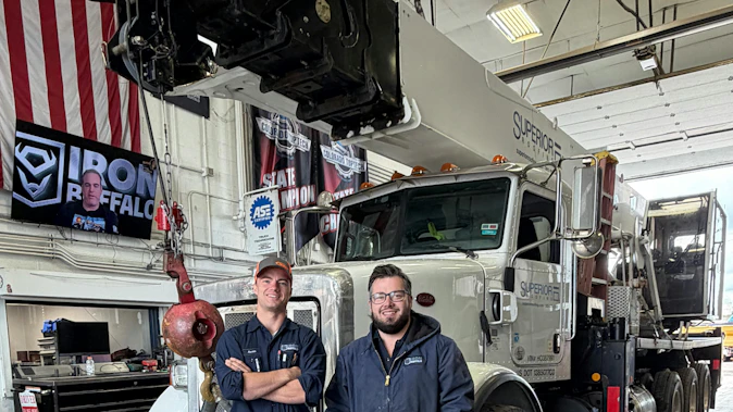 Independent shop Iron Buffalo has empowered its technicians such as Aven Blozen (left) and Brayden Walker (right) to succeed through generous productivity bonuses and a commitment to training and career development.