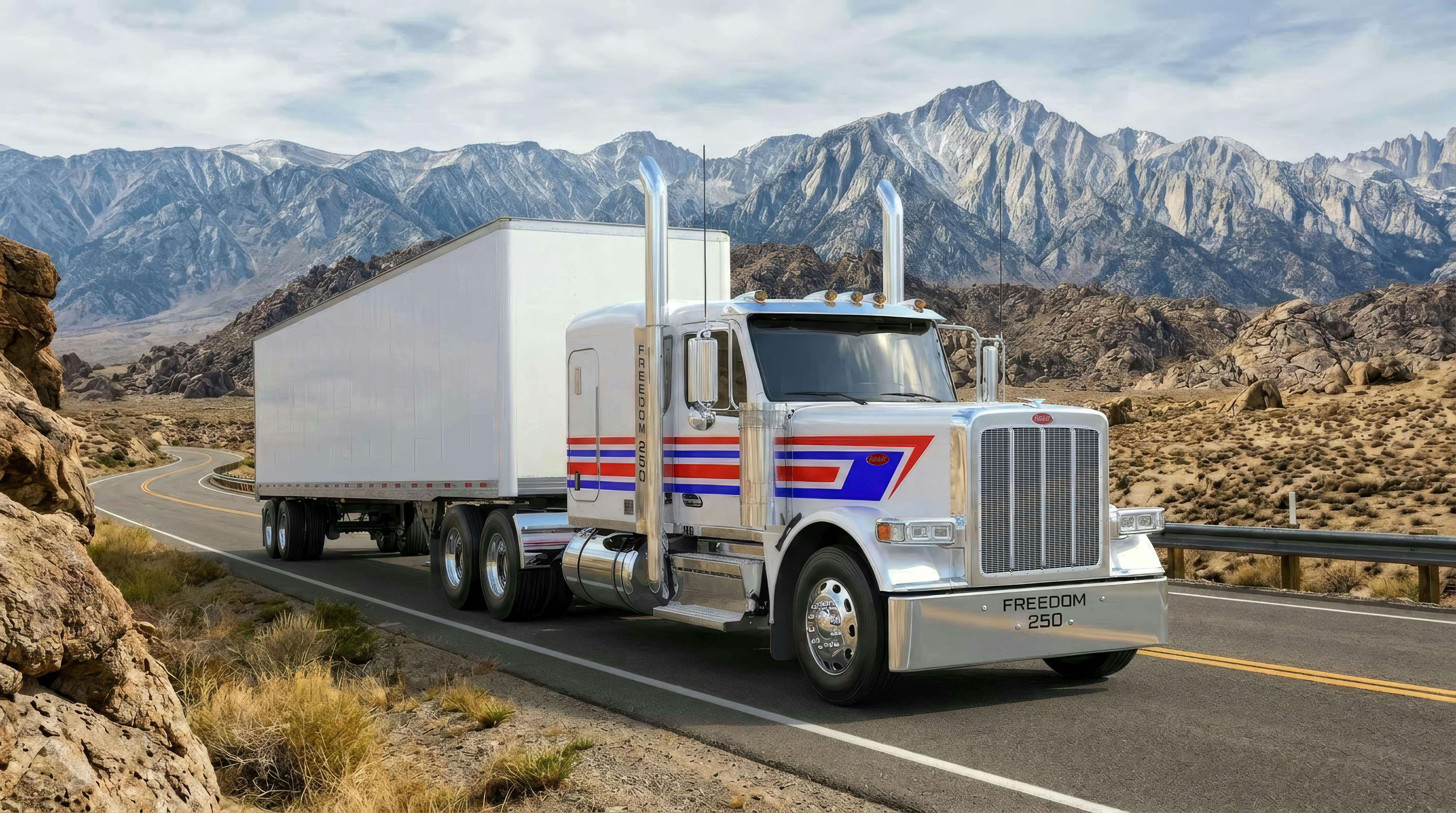 Peterbilt, also proudly American, has launched a special America 250 edition Model 589.